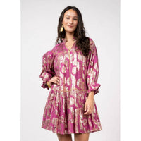 Ivy Jane - Metallic Roses Swing Dress