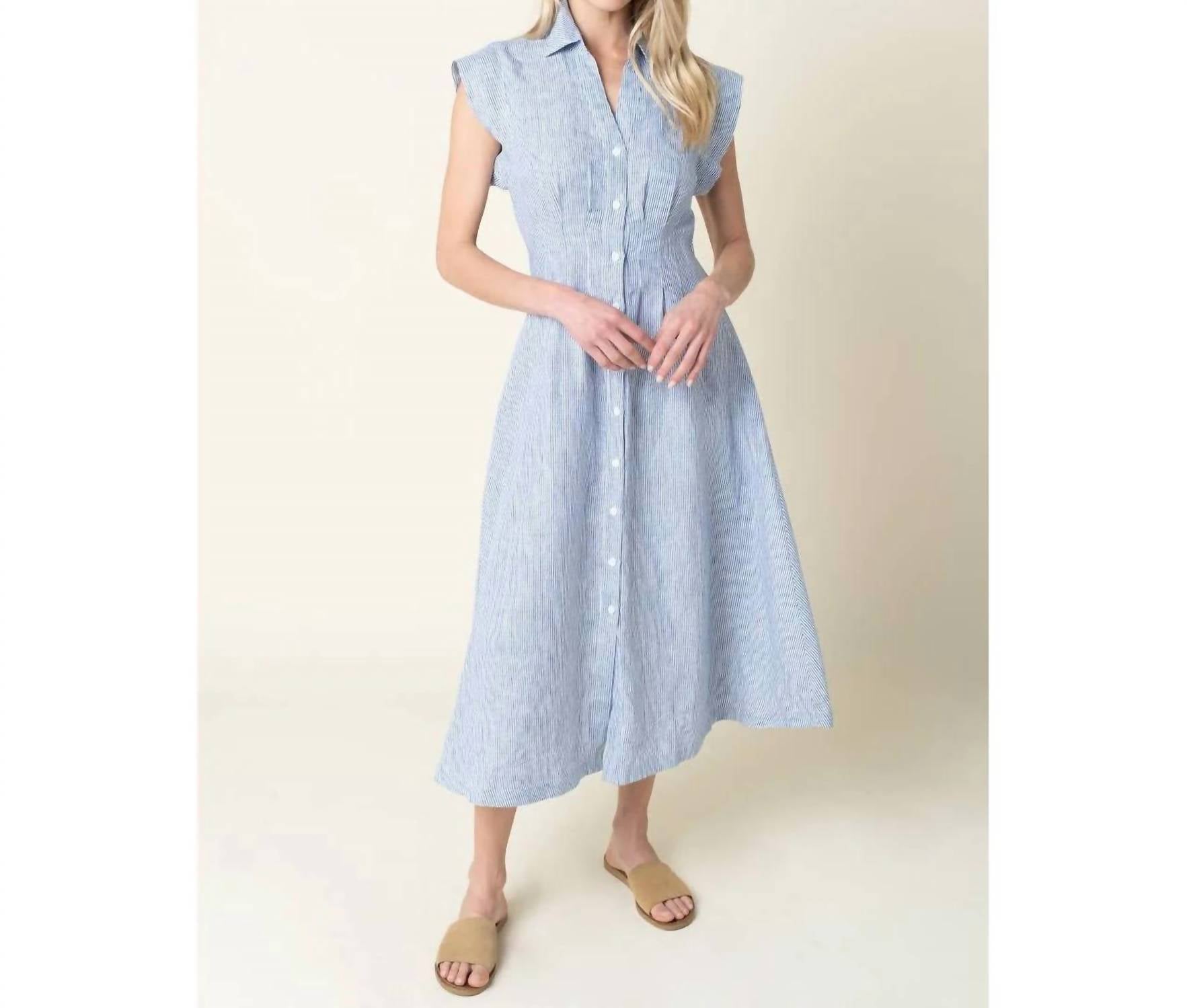 Olivaceous - Dorothy Button Front Maxi Dress
