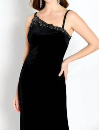 Cameron Blake - Beaded Off Shoulder Evening Gown