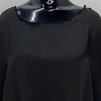 Sanctamuerte - Women's Girocollo Frayed-trim Short Sleeve T-shirt