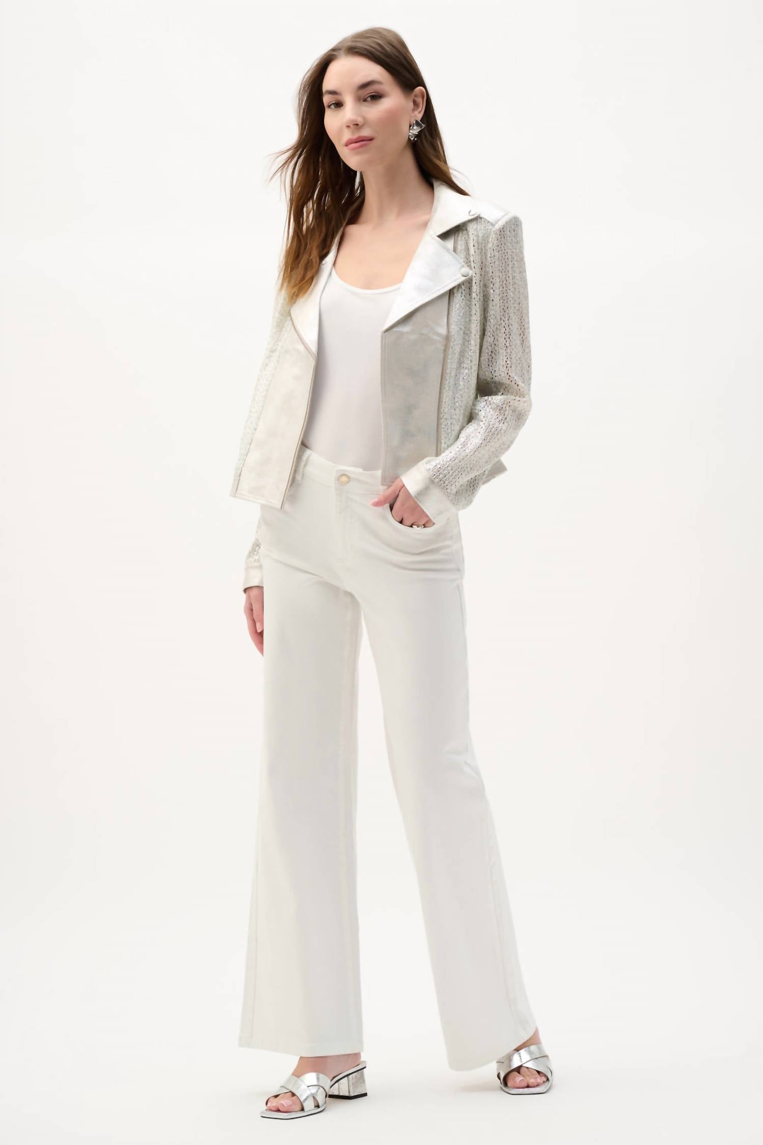 Joseph Ribkoff - Metallic Mesh Jacket
