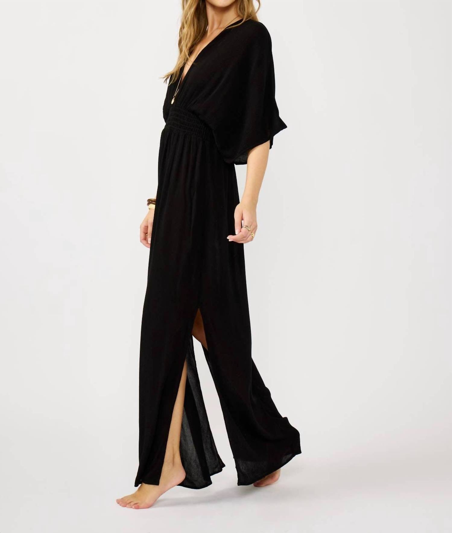 Lovestitch - Bohemian Kimono Sleeve Maxi Dress