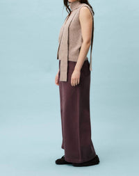 Frnch - Hayden Knit Scarf Buttoned Vest Top