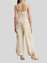 Toccin - James Wide Leg Drawstring Cargo Pant