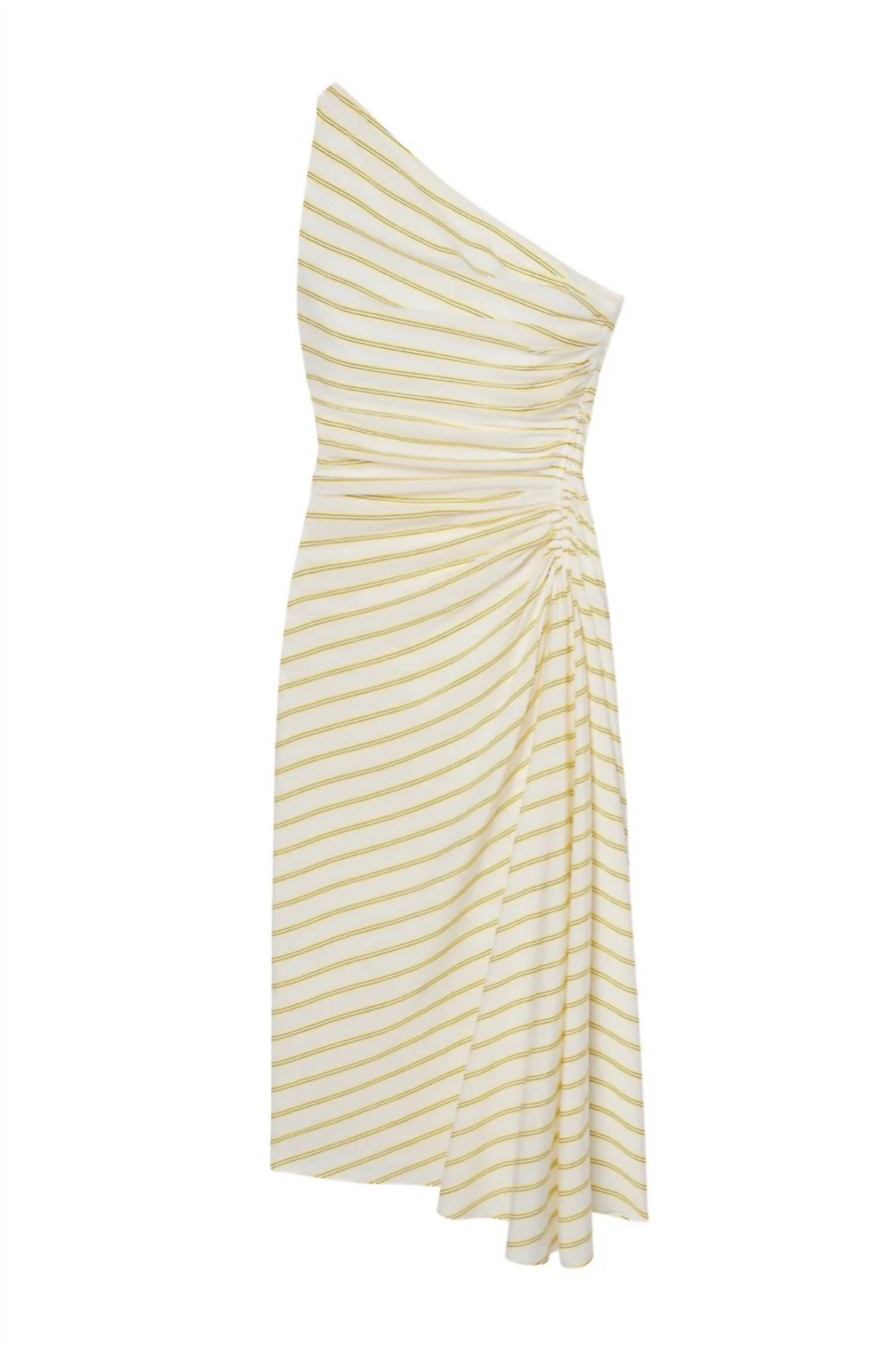 A.L.C. Carolyn Dress in canary stripe - women's dress - view 4