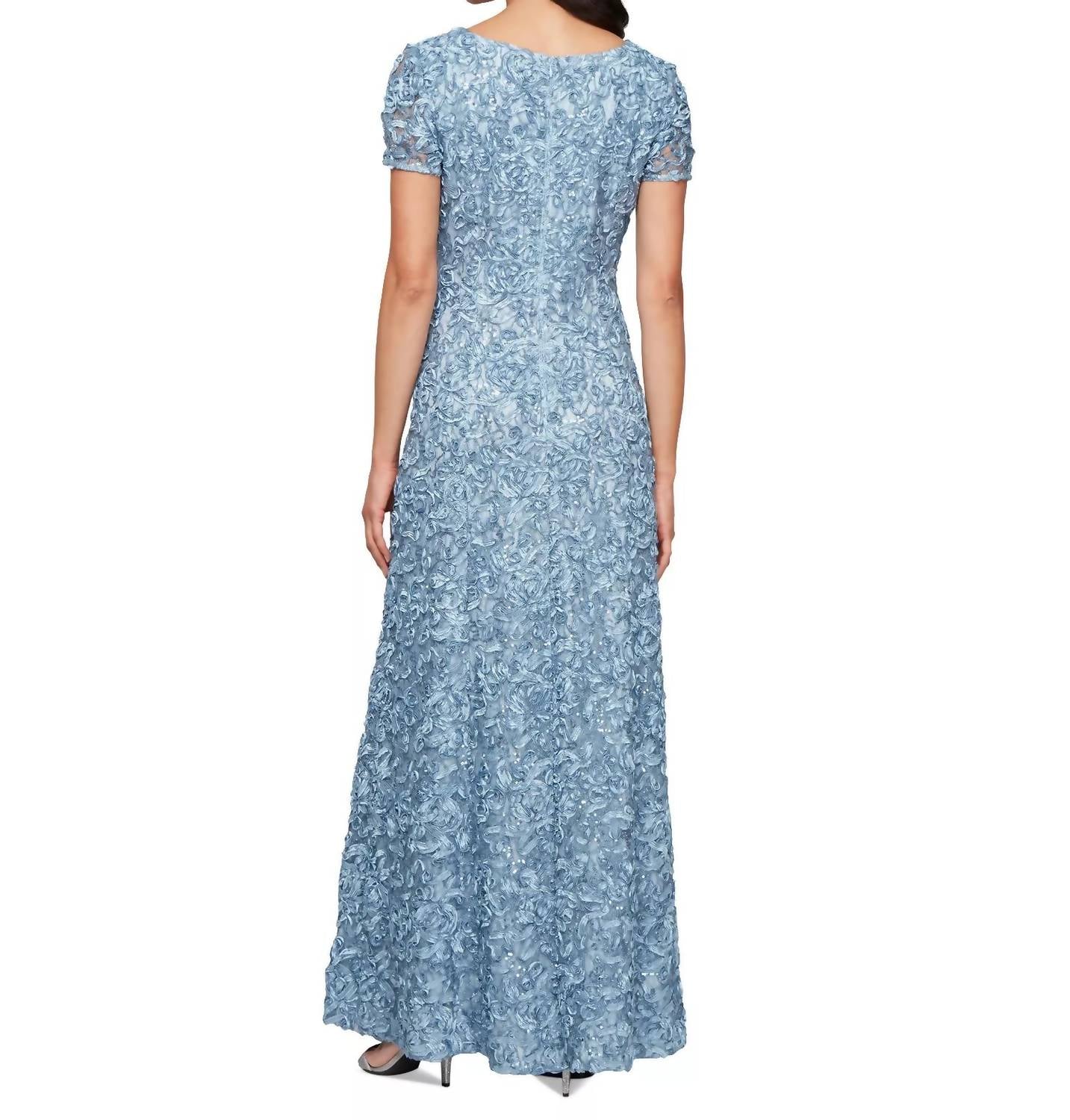 Alex Evenings - Women's Soutache Sequin A-line Dress