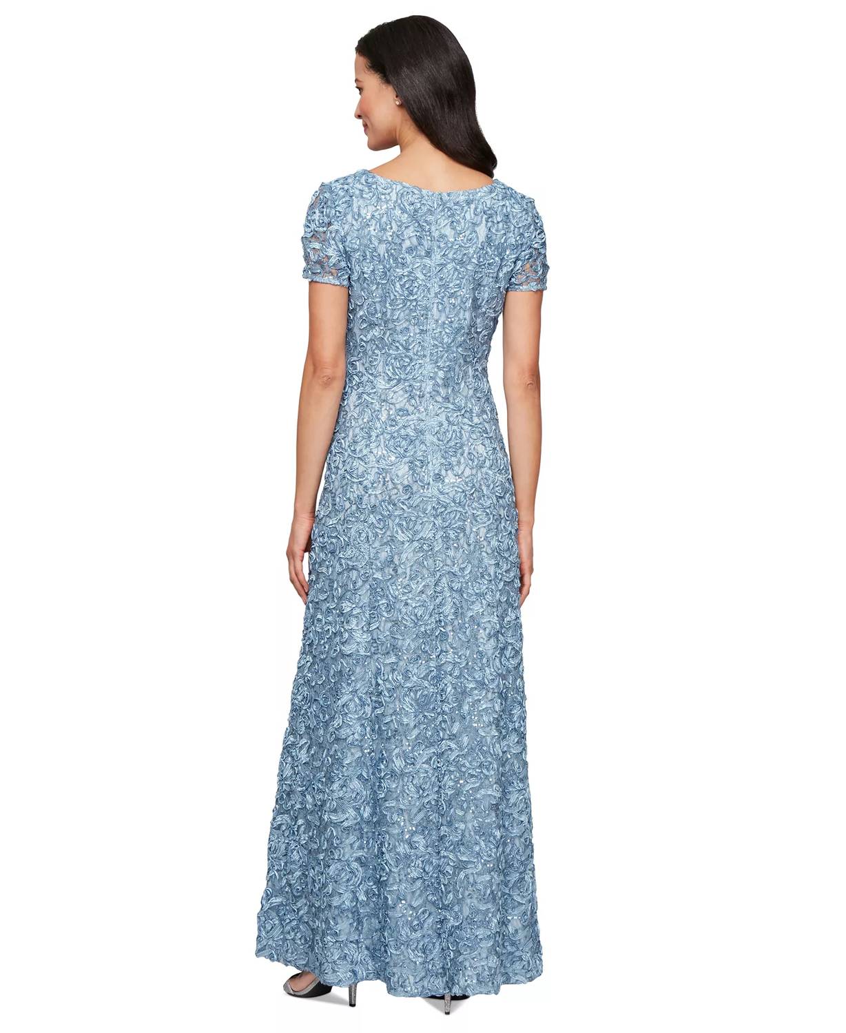 Alex Evenings - Women's Soutache Sequin A-line Dress