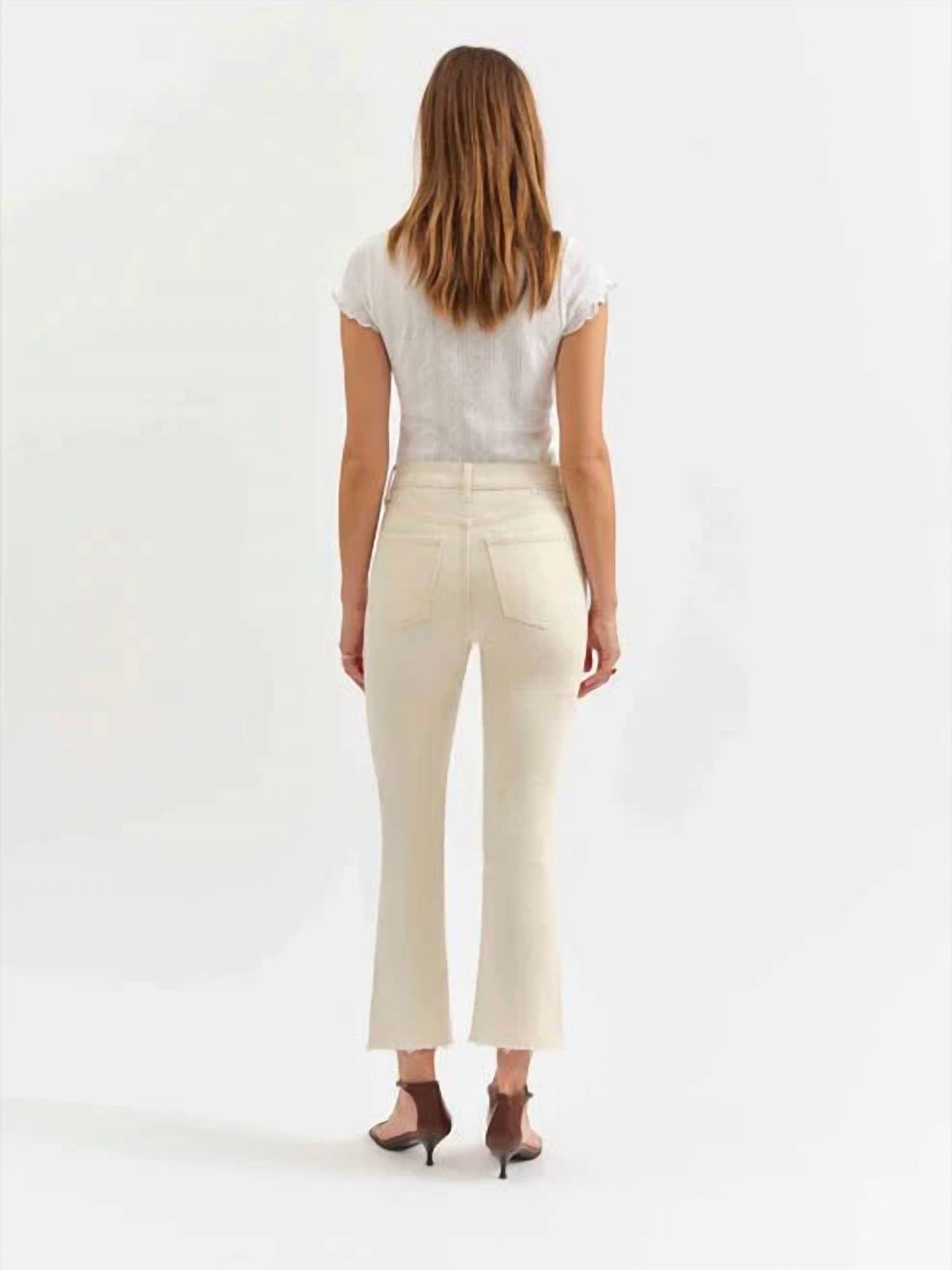 Daze - Shy Girl High Rise Crop Flare Jeans