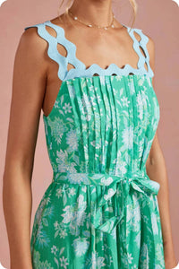 Strut & Bolt - Botanical Garden Ric-Rac Pintuck Midi Dress
