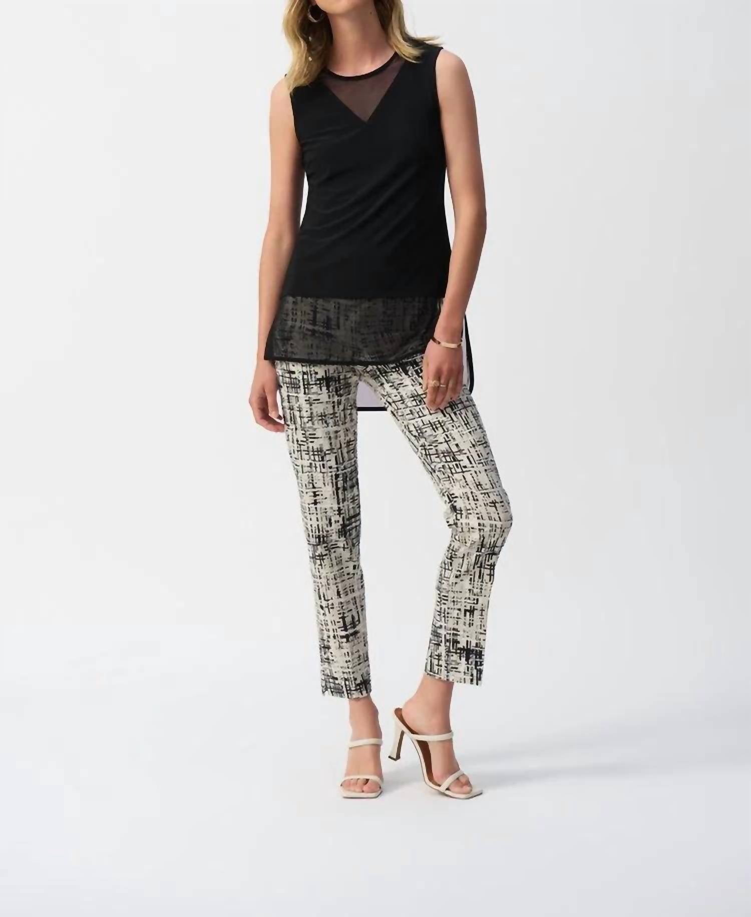 Joseph Ribkoff - Millennium Abstract Print Slim Fit Pants