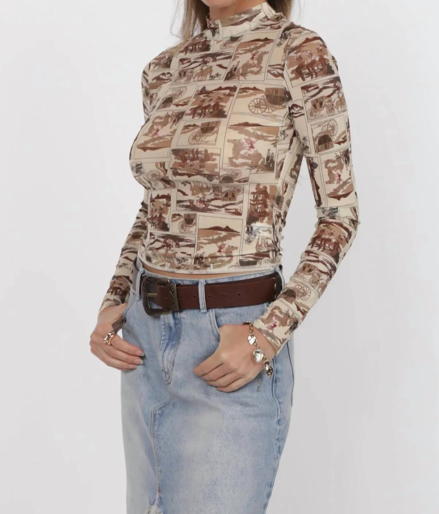 Sage The Label - Giddy Up Mesh Top