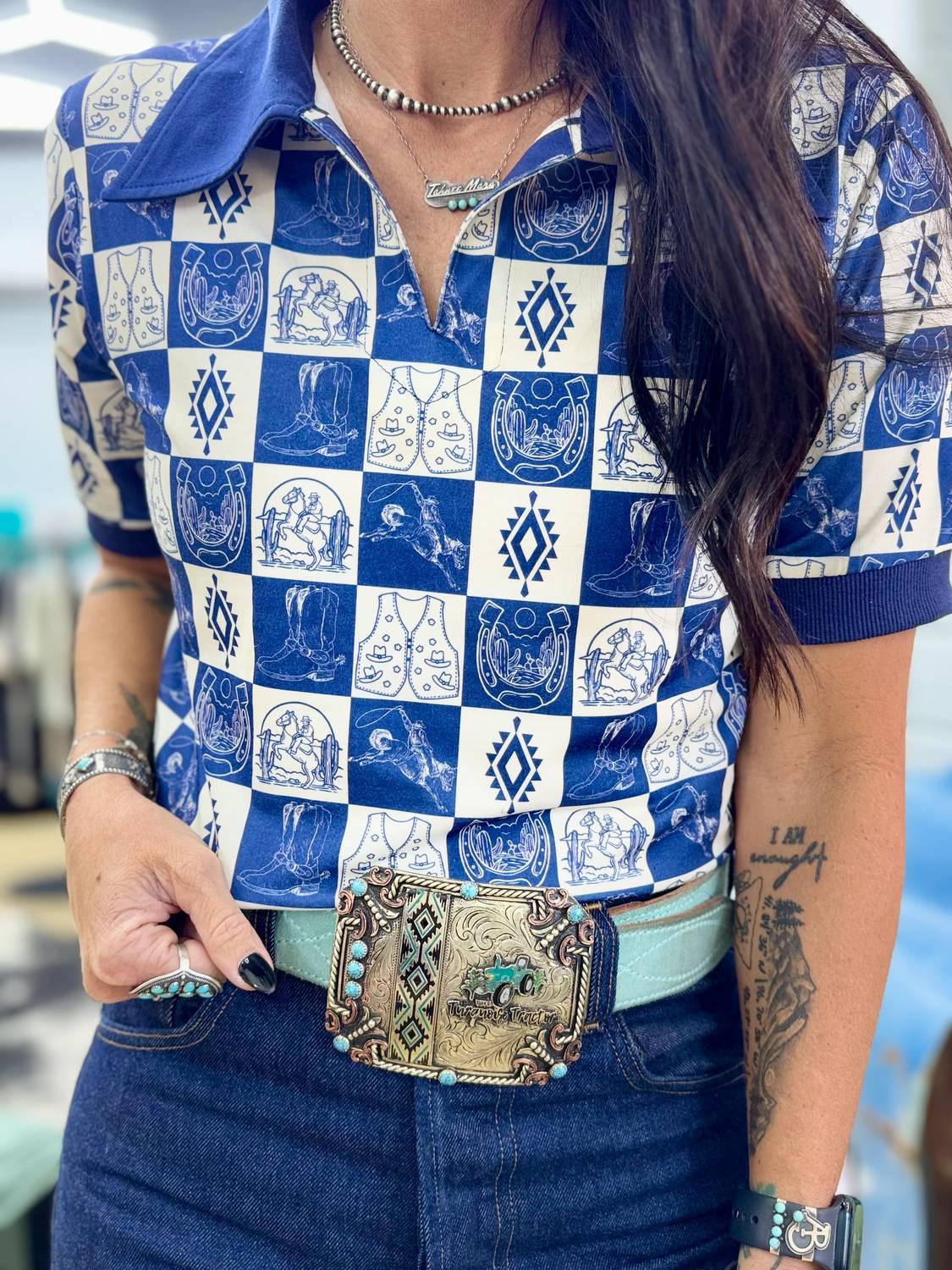 Howdy Hanny - Cambridge Check Top