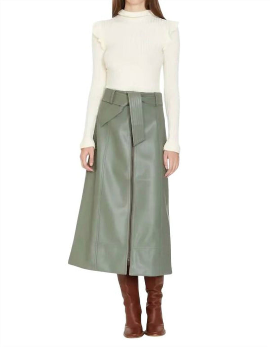 Marie Oliver - Greenwich Vegan Leather Skirt