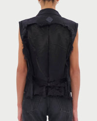 Haikure Ryder Satin Bull Vest in carbon - women's jacket - detail view