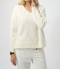 Joseph Ribkoff - Sweater Knit Pullover With Sequins