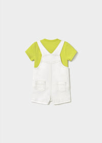 Mayoral - Boy's Dungaree Romper And T Shirt Set