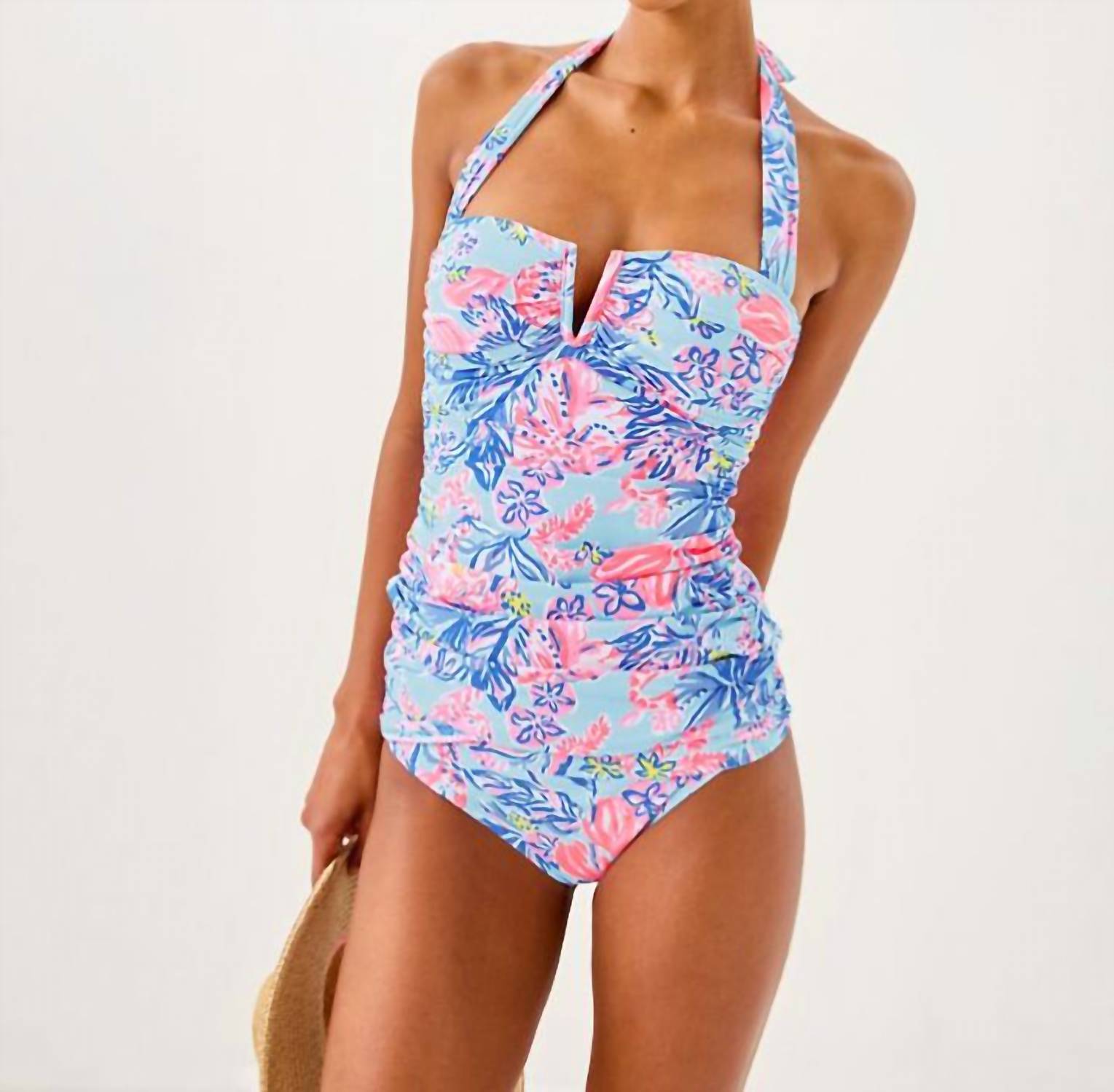 Lilly Pulitzer Lagoon Sarong Hipster Bottom in blue - women's swimwear