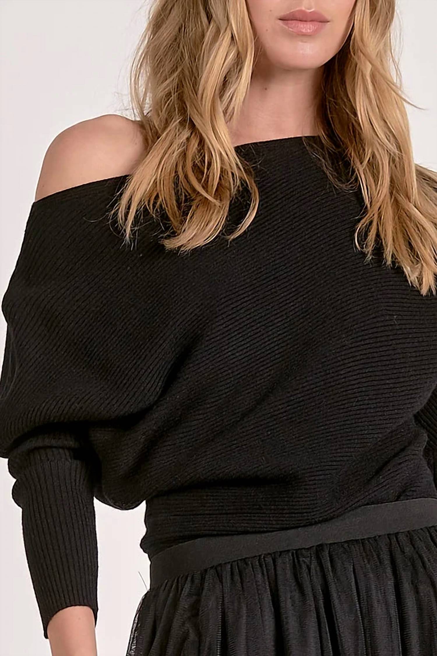 Elan - Off Shoulder Rib Knit Top