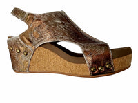 Corkys Footwear Women's Pasture Wedge Sandals in bronze - women's shoe