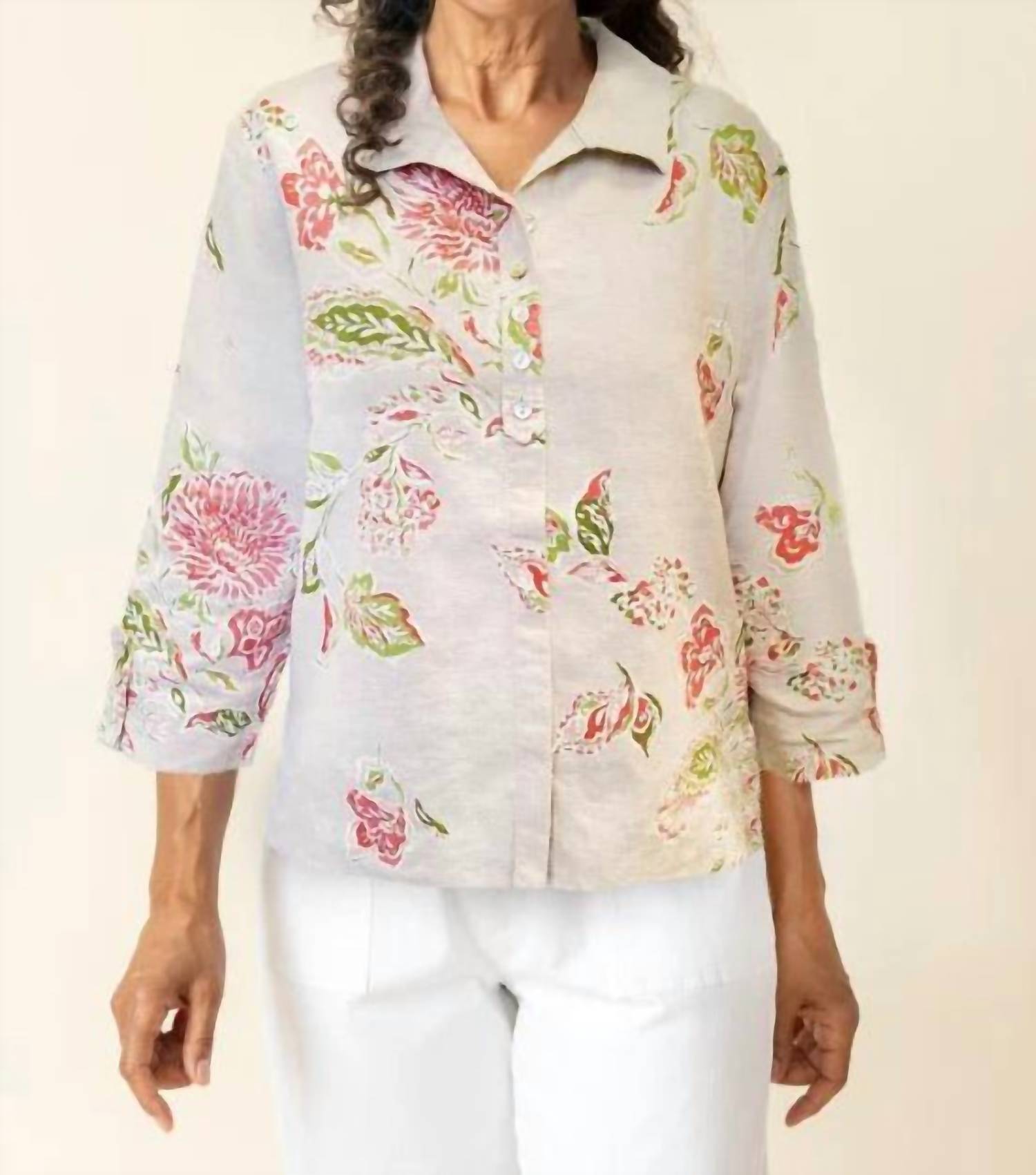 Habitat - Cross-dyed Linen Retro Swing Top