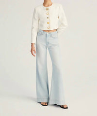 Derek Lam 10 Crosby Coralie High Rise Wide Leg Jeans in cooper light - women's jeans