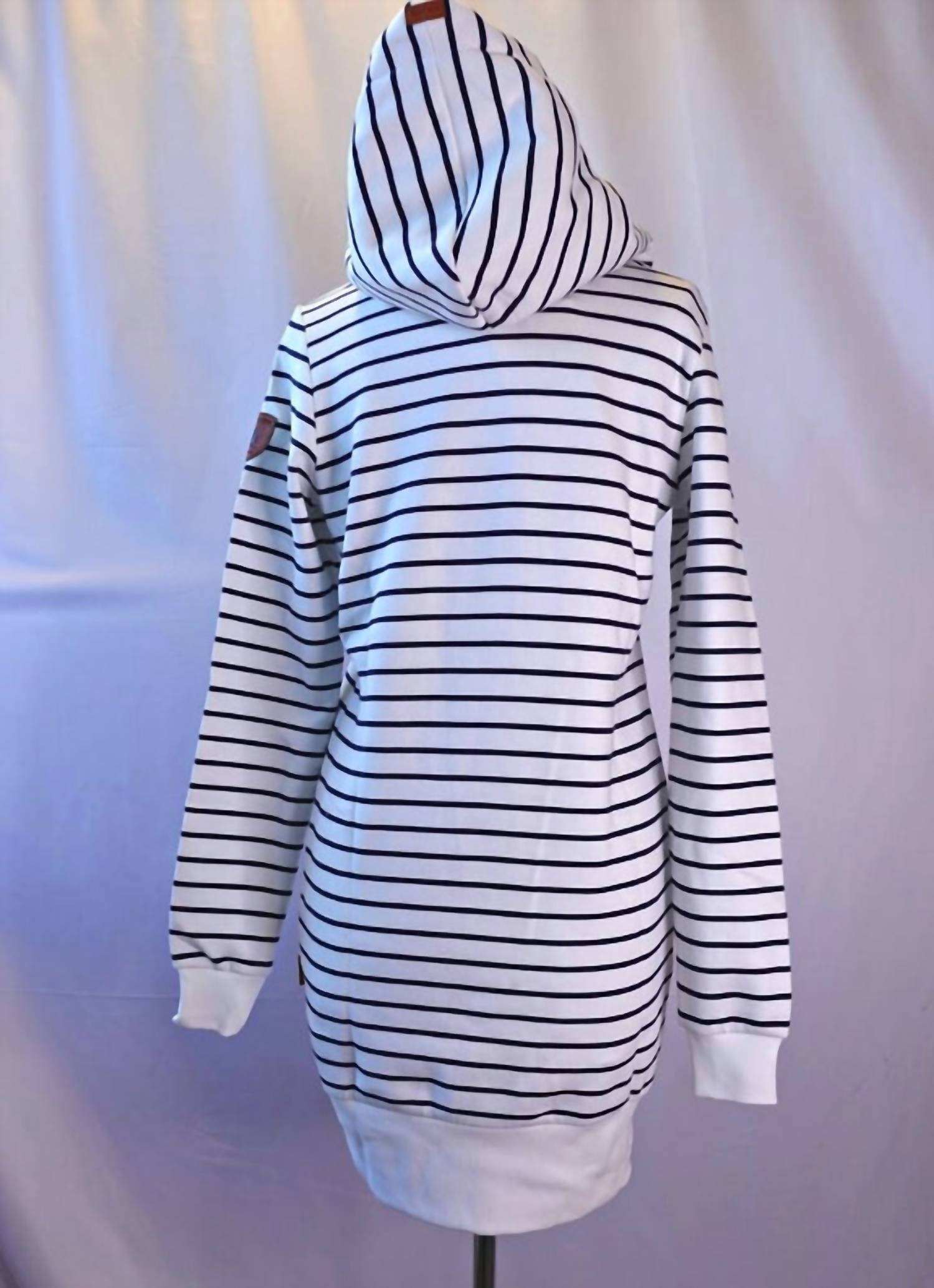 Wanakome - Long Stripe Hoodie Dress