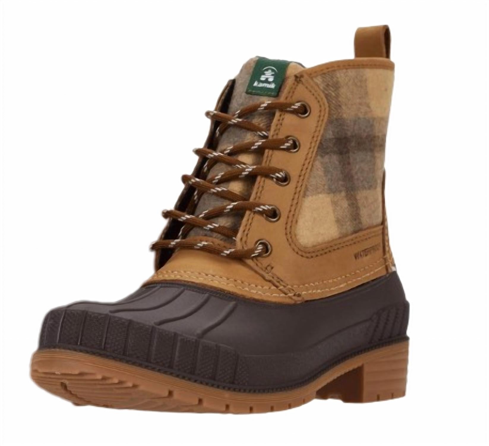 Kamik - Women's Snow Mid Calf Boot Lace Up Waterproof Rain Ankle Boots