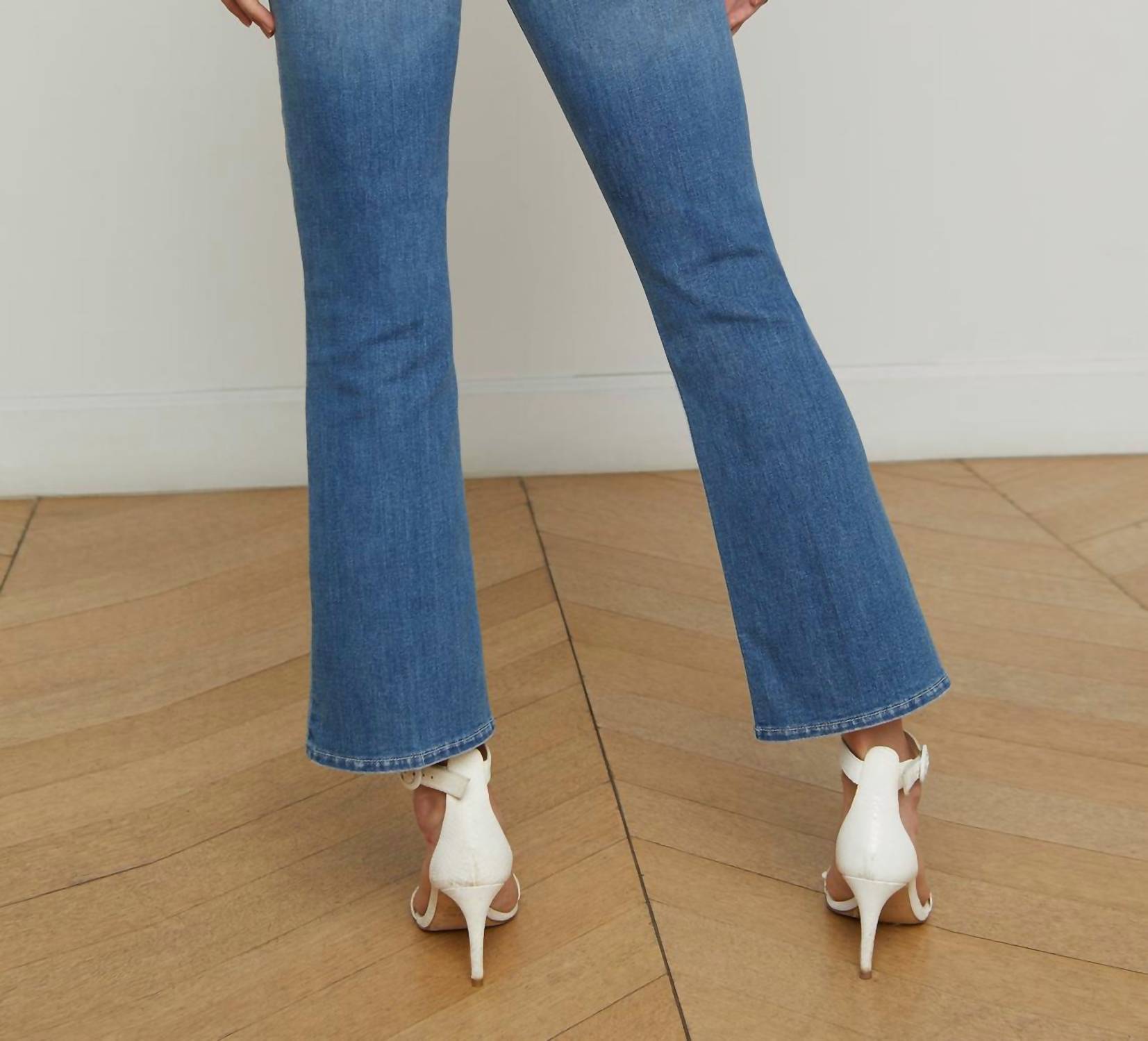 L'Agence - High Rise Crop Micro Boot Jean
