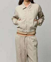Asher Zoi Bomber Jacket in putty - women's jacket