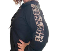Shirley Stone - Leopard Trimmed Hoodie