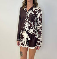 Jess Lea - Cowhide Couture Ruffle Pajama Set