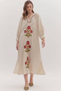 Entro - Dahlia Embroidered Midi Dress