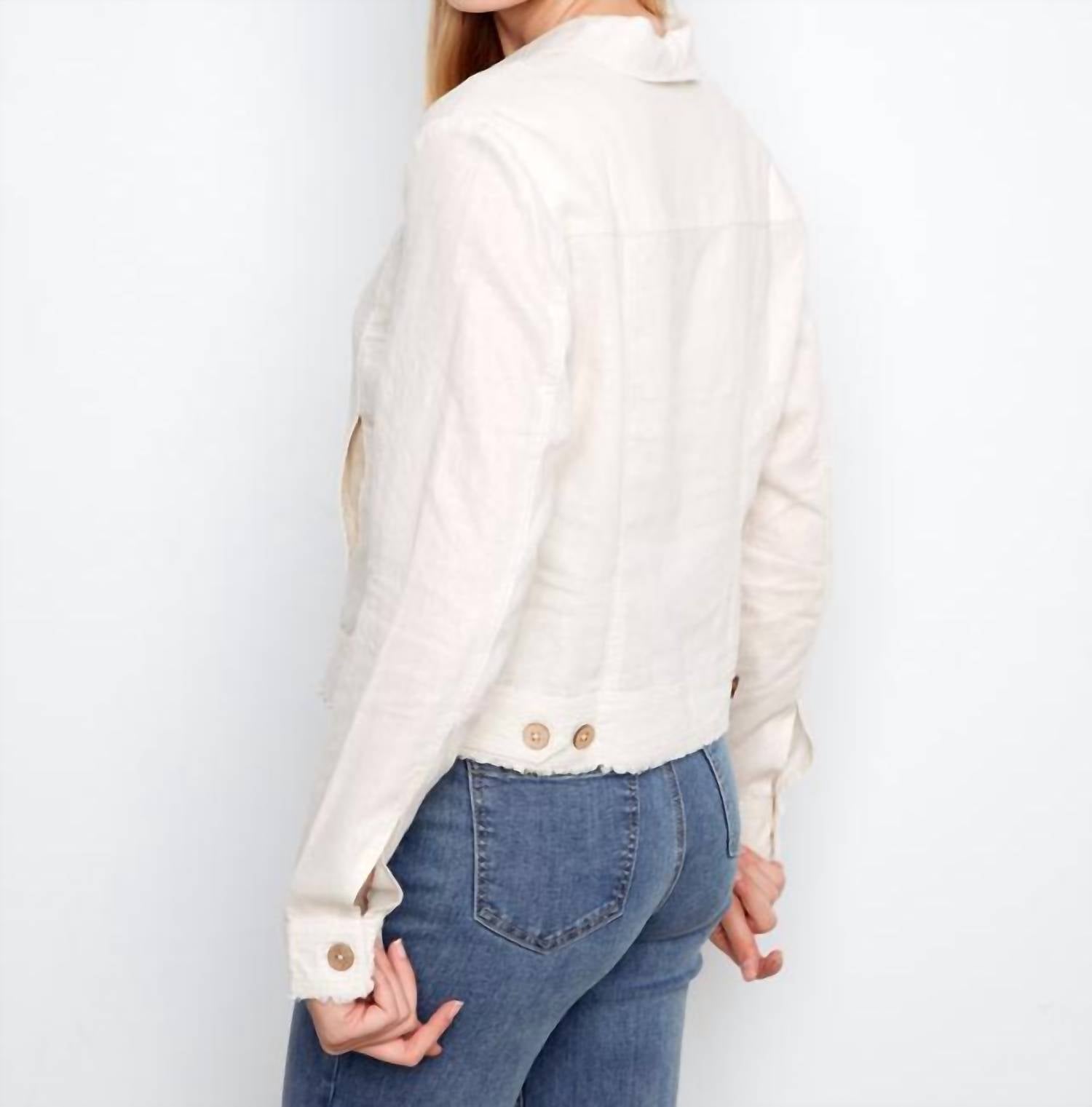 Charlie B - Foiled Linen Blend Jacket