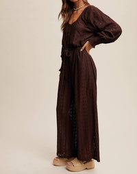 Listicle - Carr Eyelet Lace Jumpsuit