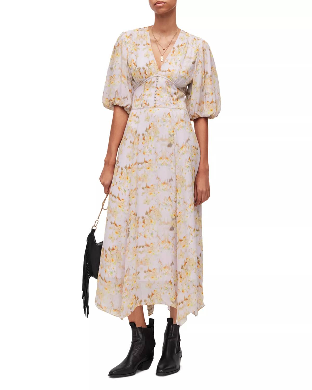 Allsaints - Aspen Momo Midi Dress