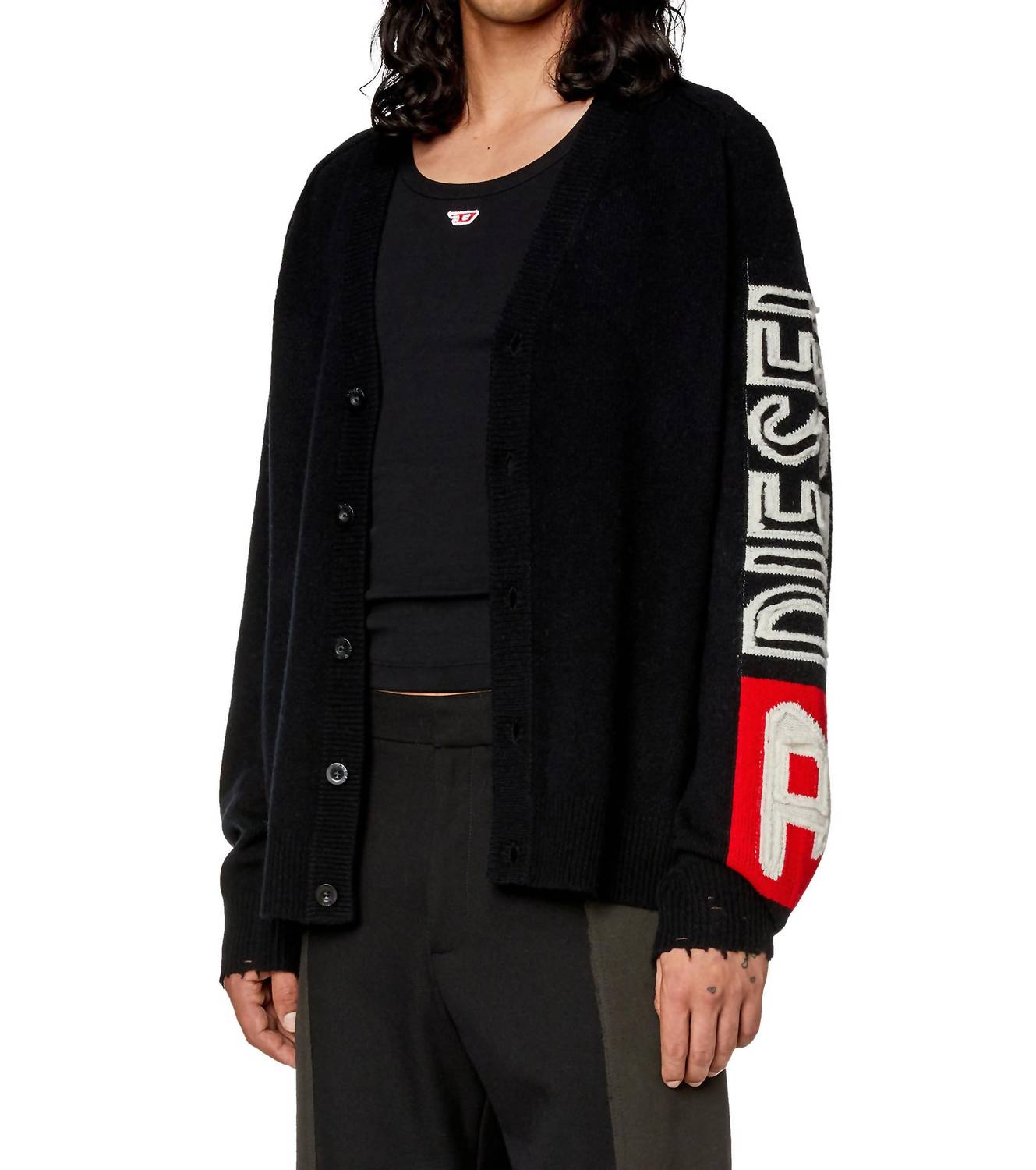 Diesel - Wool Cut-up Logo Cardigan