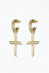 FREEDOM CROSS CHARM EARRINGS