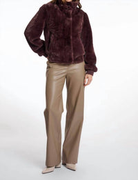 RINO & PELLE Ambra Jacket in chocolate bean - women's jacket - detail view