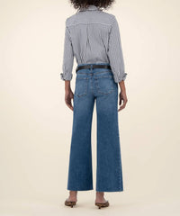 KUT FROM THE KLOTH Meg High Rise Fab Ab Wide Leg Jeans in toughness - women's jeans - detail view