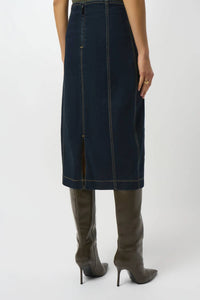 Joseph Ribkoff - Stretch Denim Panelled Pencil Skirt
