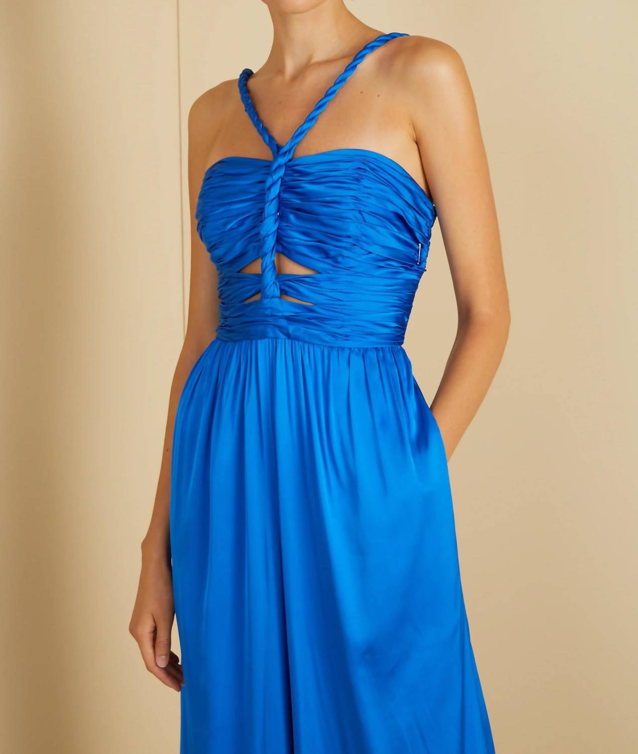 Amur - Kirah Twist Halter Jumpsuit