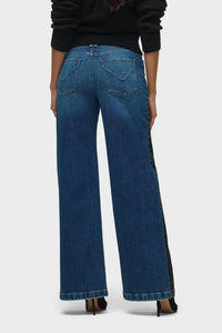 Hudson - Jodie High Rise Contrast Front Panel Wide Leg Jean