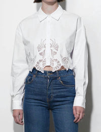 Greylin - Finley Embroidered Hem Button Up Shirt