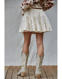 By Together - Tiered Corduroy Skirt