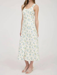 The Workshop Studio - Floral Sleeveless Button Down Midi Dress