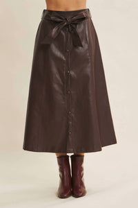 In February - Faux Leather Skirt