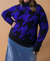 Flying Tomato - Turtleneck Sweater Top - Plus