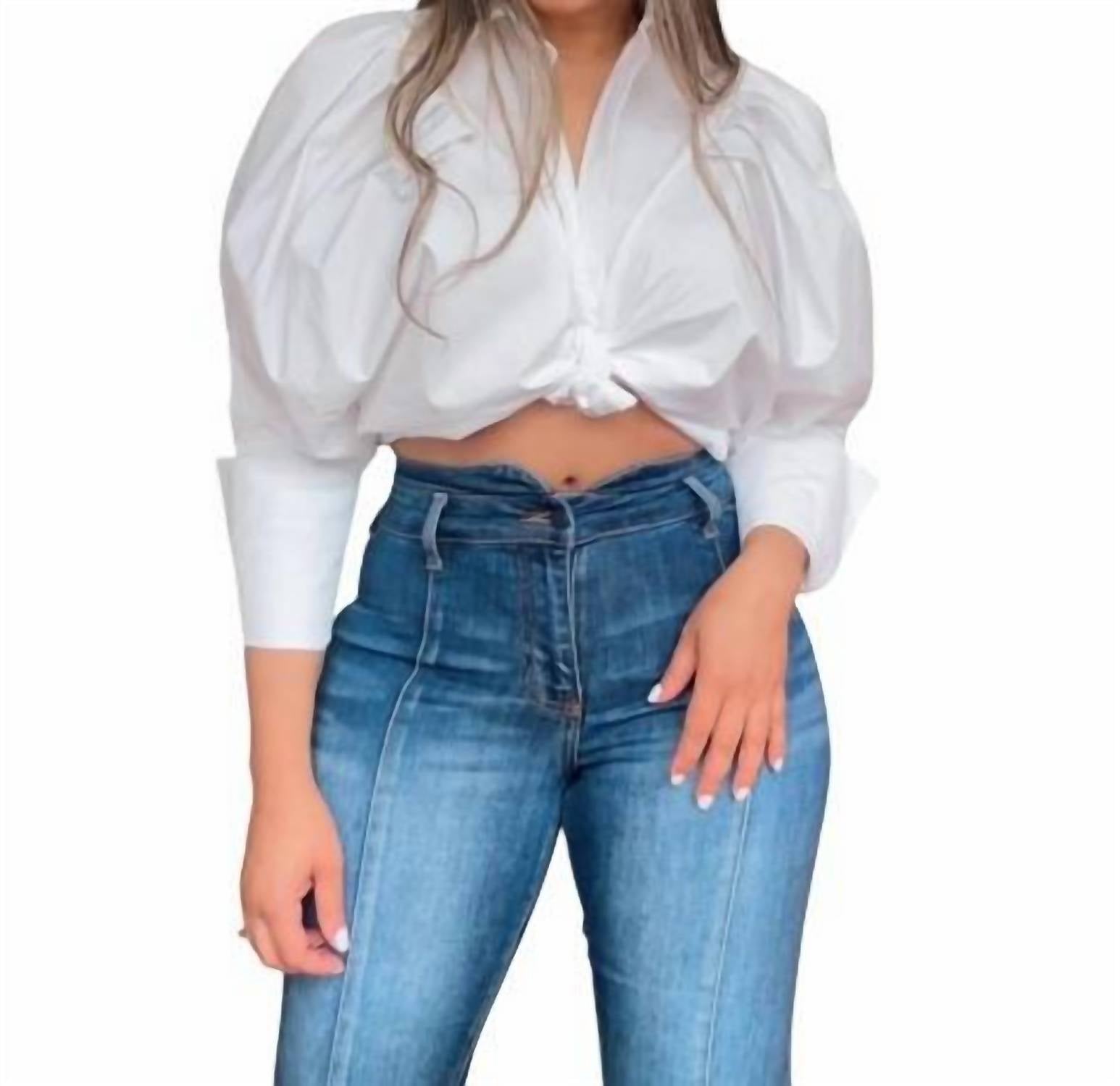 Gracia - Fluffy Sleeves Top