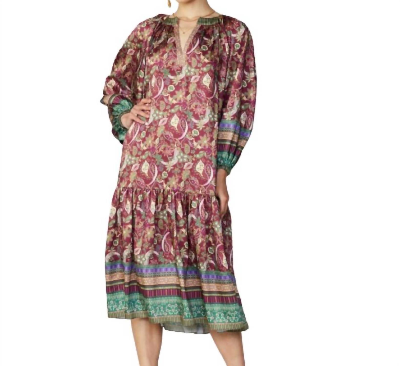 Current Air - Border Print Midi Dress