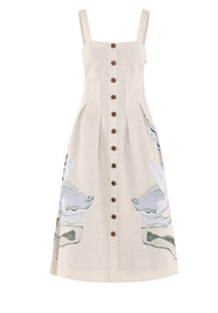 Emily McCarthy Constance Midi Dress in lavender fields - women's dress - view 5